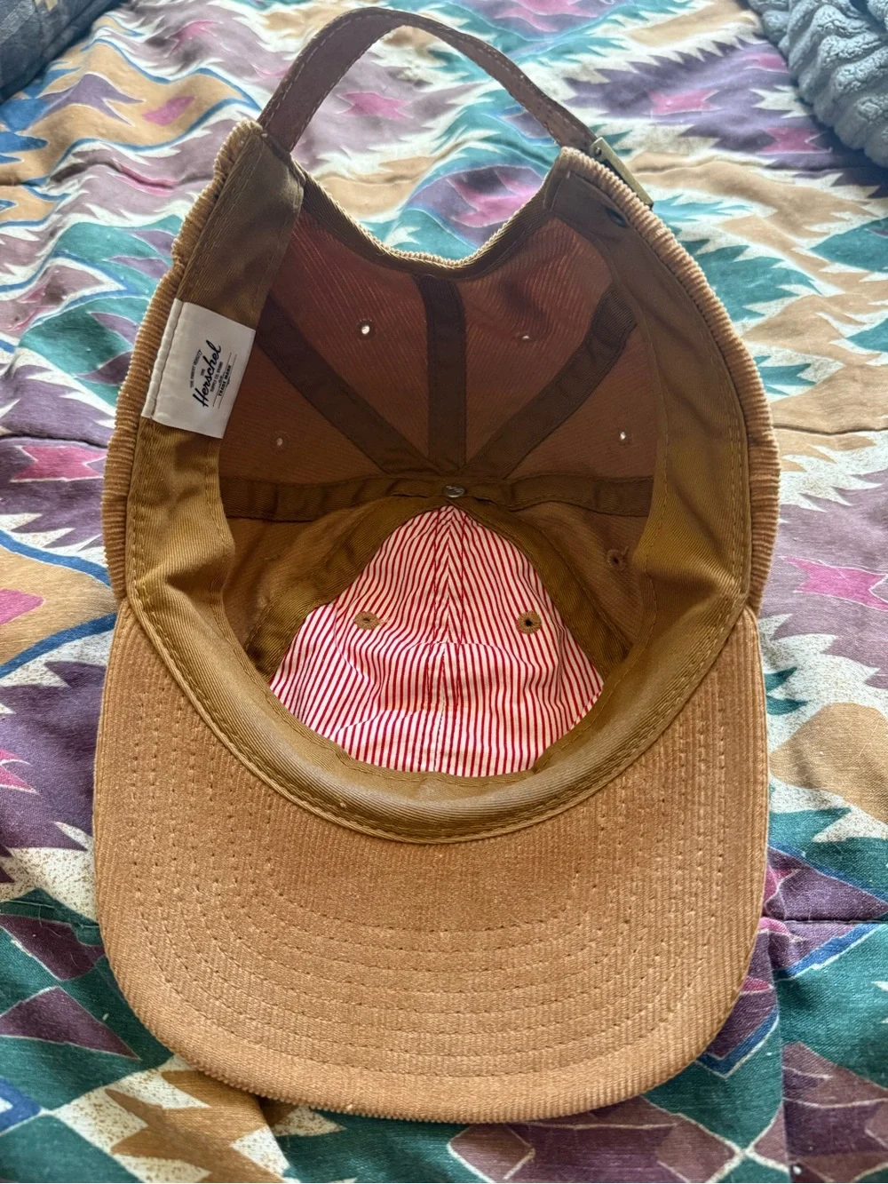 Rare Herschel Supply Company Brown Corduroy Hat 🧢